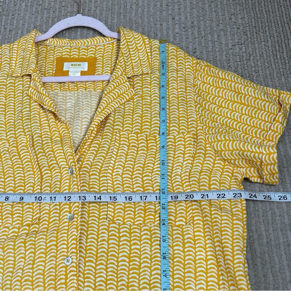Anthropologie Maeve Classic Surf Shirt In Yellow XL - Picture 13 of 14